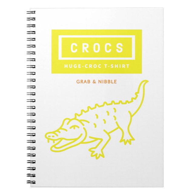 Carnet GRANDE CROCS, t-shirt crocodile (Devant)