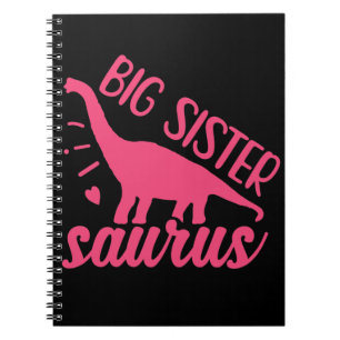 Carnet Grande soeur Saurus en rose