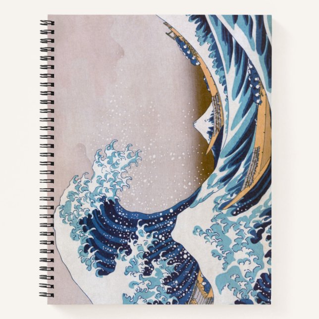 Carnet Grande vague du tsunami Kanagawa Japon par Hokusai (Devant)