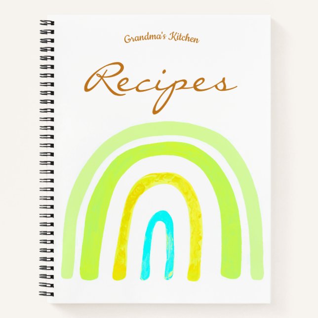 Carnet Grandma's Boho Kitchen Recipes Notebook (Devant)