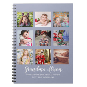 Carnet GRANDPARENT CADEAUX DE COLLAGE PHOTO - Bleu Dusty