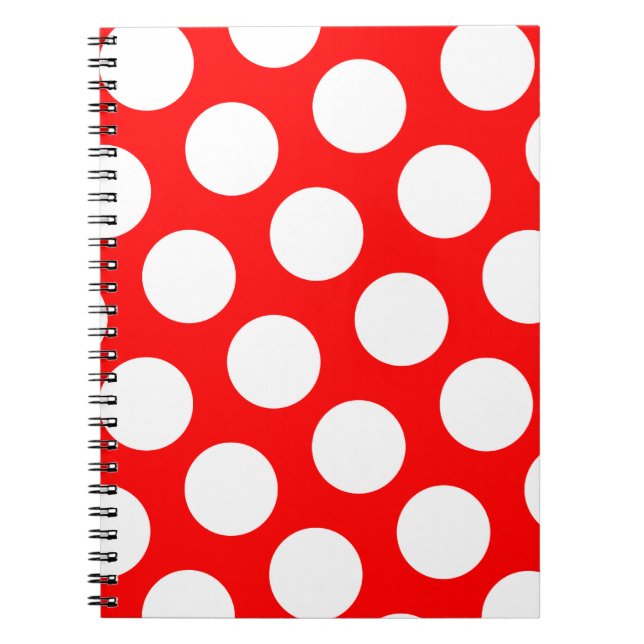 Carnet Grands Pois rouges et blancs (Devant)