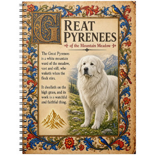 Carnet Grands Pyrénées, Art de Bestiaire Médiéval