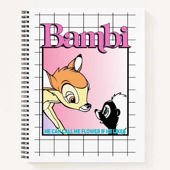 Carnet Graphique Bambi & Grille Rétro Fleur (Devant)