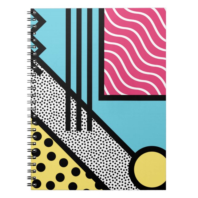 Carnet graphique de style pop art memphis Abstrait dans l (Devant)