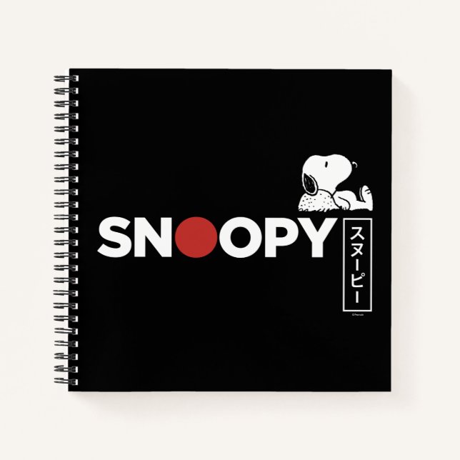 Carnet Graphique de typographie japonaise Snoopy (Devant)