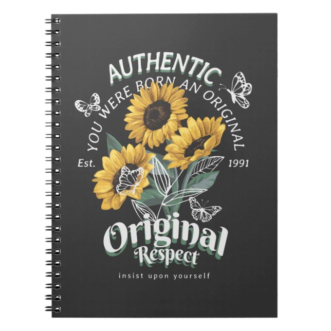 Carnet Graphique des tournesols et papillons (Devant)