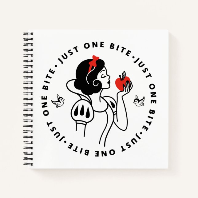Carnet Graphique En Plan Blanc Neige "Just One Bite" (Devant)