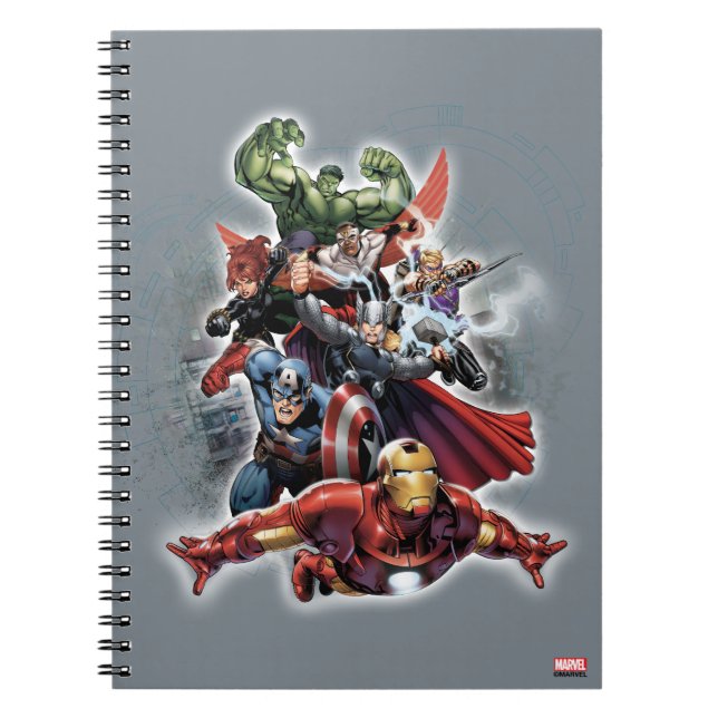 Carnet Graphisme d'attaque des Avengers (Devant)