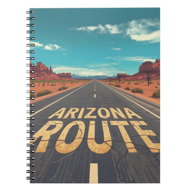 Carnet Graphisme de la route du désert de l'Arizona (Devant)