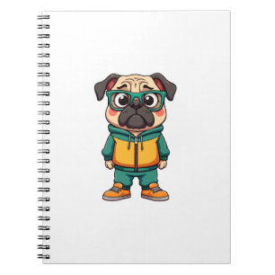 Carnet Graphisme de mode de rue de dessin animé de chien