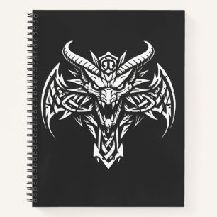 Carnet Graphisme de tête de démon tribal par BurnsInHe