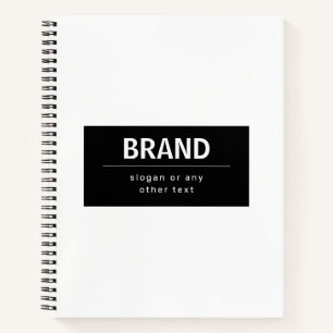 Carnet Gras Marque moderne ou nom commercial Noir et bl