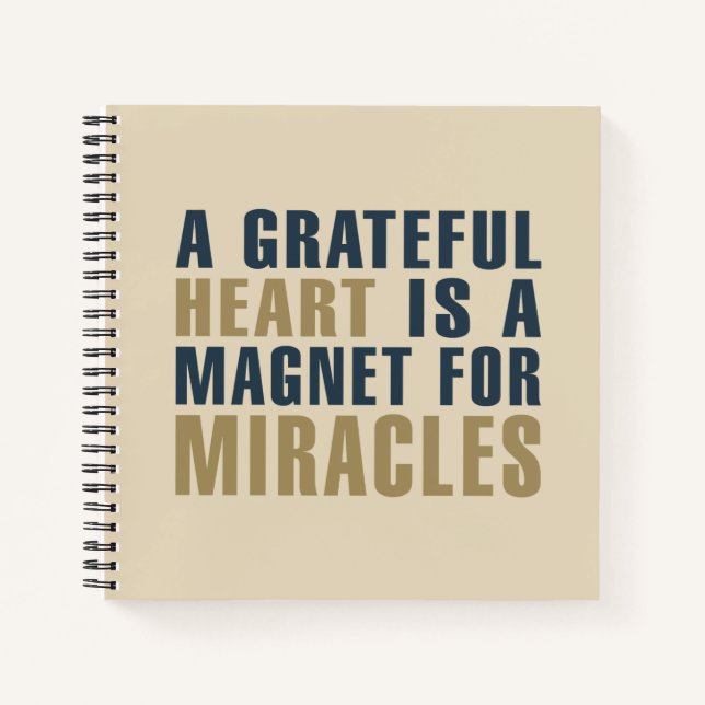 Carnet Grateful Heart Magnet pour Miracles | Ordinateur p (Devant)
