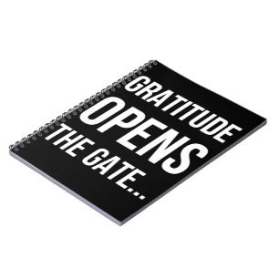 Carnet Gratitude ouvre la citation inspirante Gate