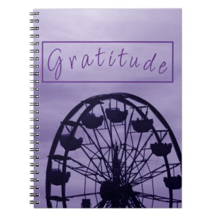 Carnet "Gratitude" Purple Ferris Wheel Skyline