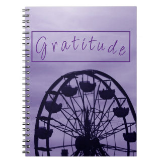 Carnet "Gratitude" Purple Ferris Wheel Skyline