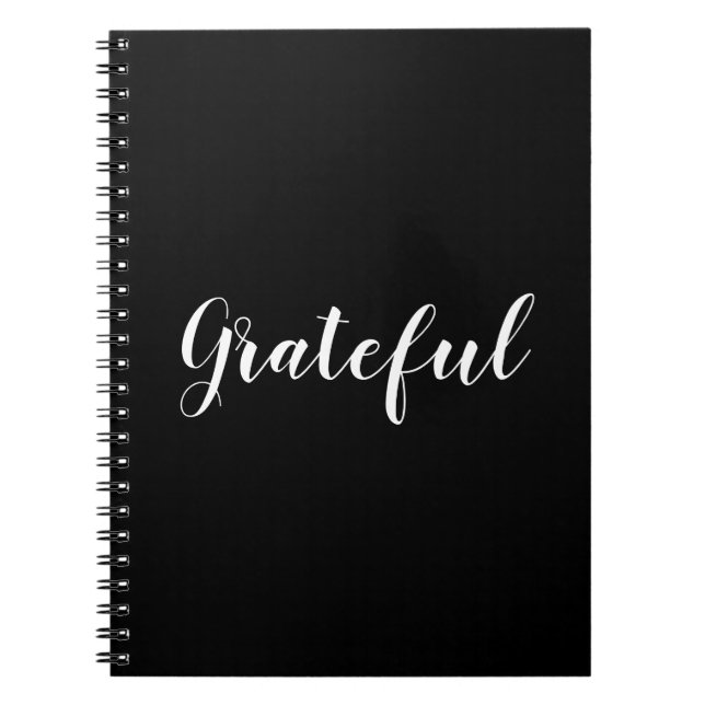Carnet Gratuit noir et blanc texte personnalisé mignon (Devant)