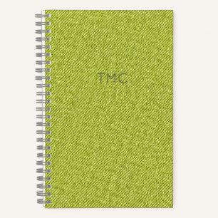 Carnet Green Denim Monogram INITIALES Gris Masculine Cool