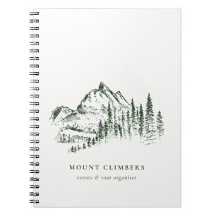 Carnet Green Pine Woods Mountain Sketch Escalade Camping