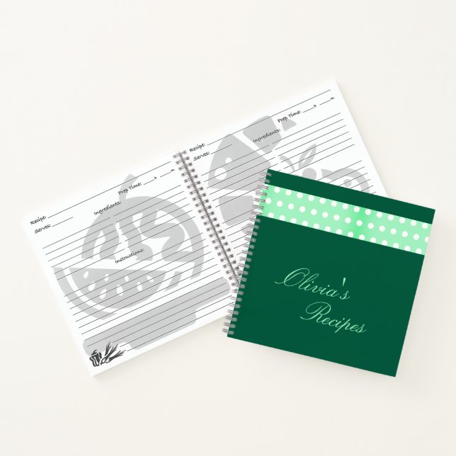 Carnet Green Poka Dots (Intérieur)
