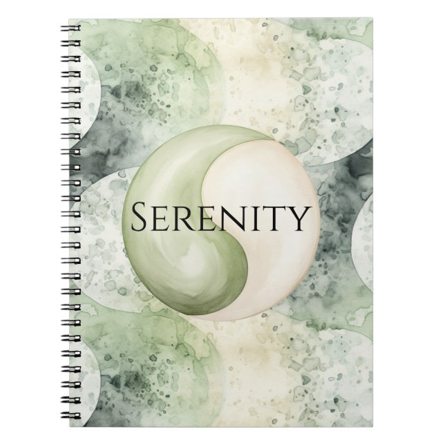 Carnet Green Yin Yang Serenity (Devant)