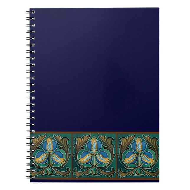 Carnet Grenade bleue Majolica Art (Devant)