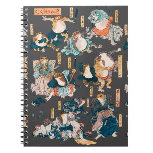 Carnet Grenouille japonaise ukiyo-e Froggies