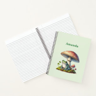 Carnet Grenouille sous un champignon Mignon Nature
