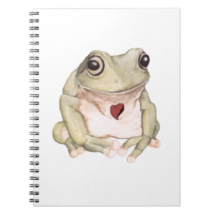 Carnet Grenouille verte dessinée à la main
