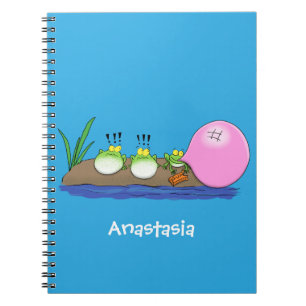 Carnet Grenouilles drôles mignonnes illustration de bande