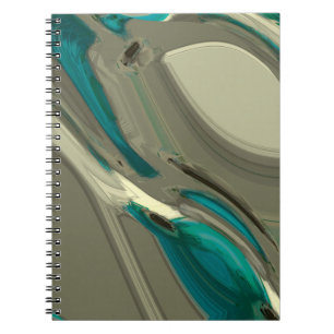 Carnet Grey and Blue Abstract