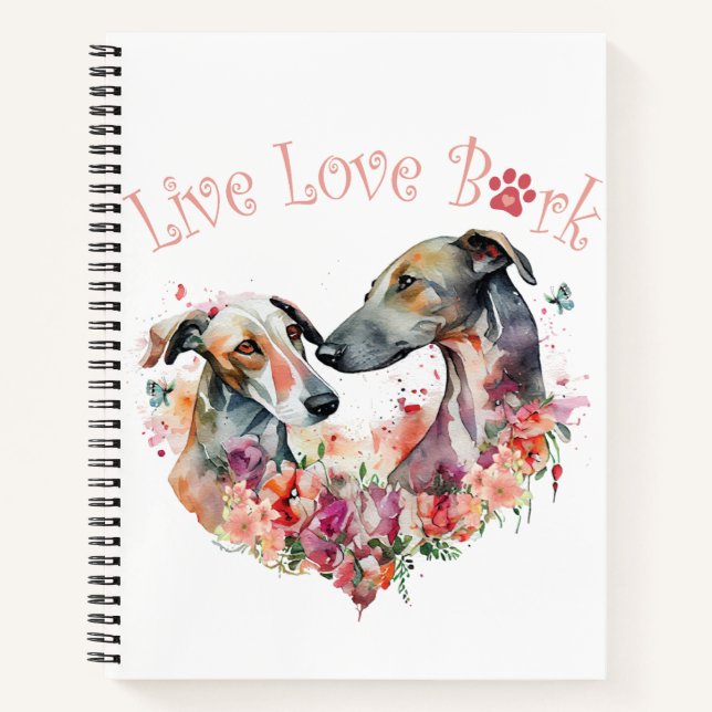 Carnet Greyhound Chig Maman Floral (Devant)