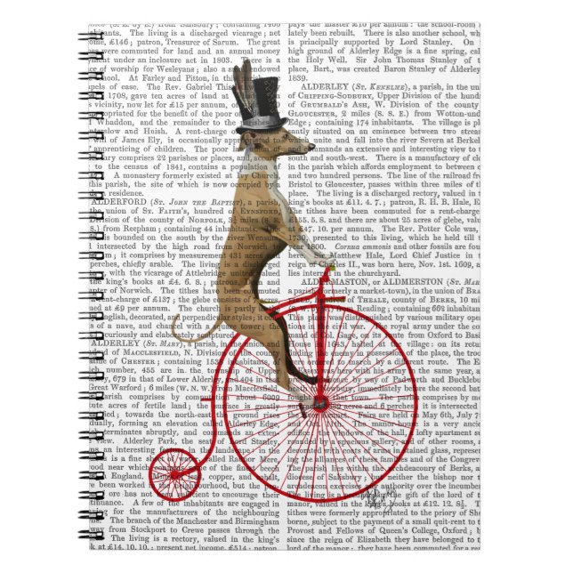 Carnet Greyhound sur Red Penny Farthing Bike (Devant)