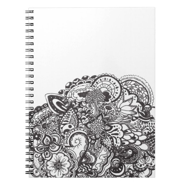 Carnet Griffonnage à l'encre abstrait (Devant)