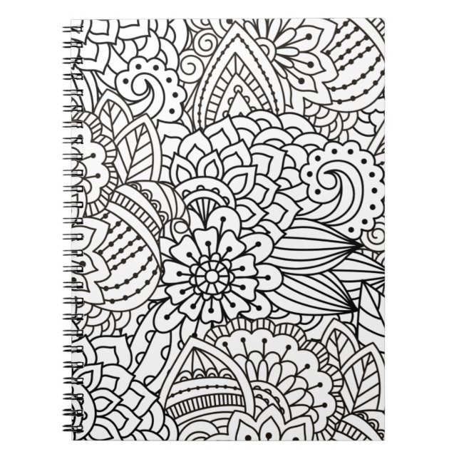 Carnet Griffonnage de conception de fleur (Devant)