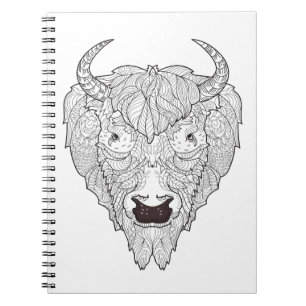Carnet Griffonnage de tête de bison