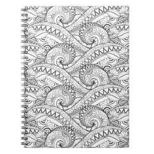 Carnet Griffonnage floral détaillé de motif