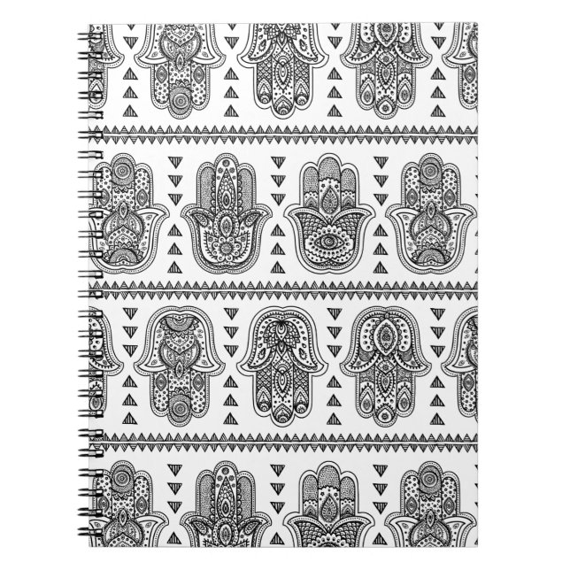 Carnet Griffonnage tiré par la main indien de Hamsa (Devant)