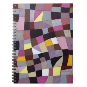 Carnet Grille Irrégulière : Peinture Abstraite Violet-Jau