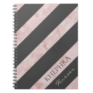 Carnet Gris Et Rose