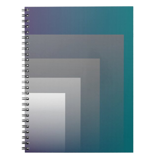 Carnet gris pourpre turquoise (Devant)