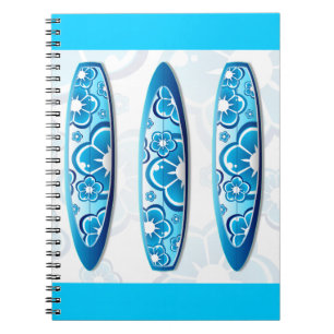 Carnet Groovy Surfboard with a flower design