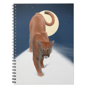 Carnet Gros Chat Dans La Neige D'Hiver - Lion De Montagne