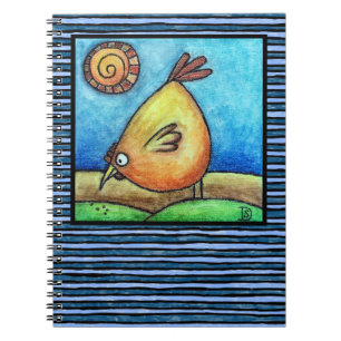 Carnet Gros Oiseau Orange