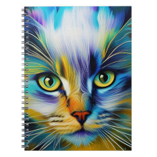 Carnet Gros plan d'un chaton siamois coloré