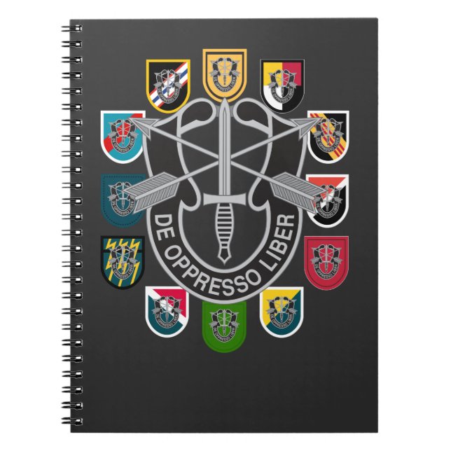Carnet Groupe des forces spéciales de l'armée Green Beret (Devant)