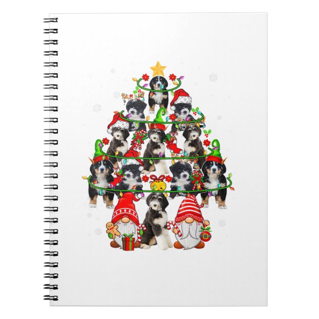 Carnet Groupe Père Noël Reindeer Elf Bernedoodles Comme N (Devant)