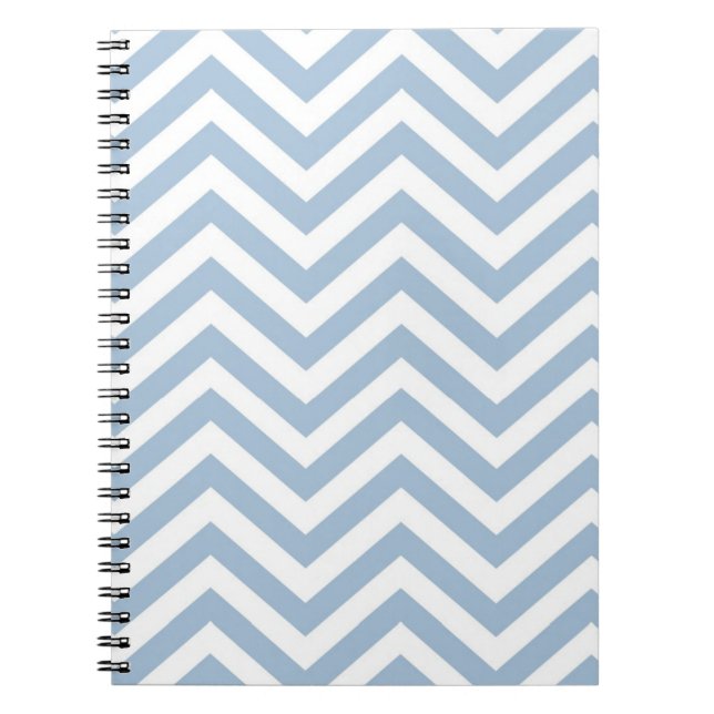 Carnet Grunge bleu-clair Chevron texturisé (Devant)