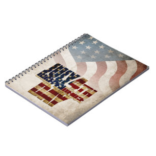 Carnet Grunge USA juillet 4 Juillet Indépendance Graphiqu